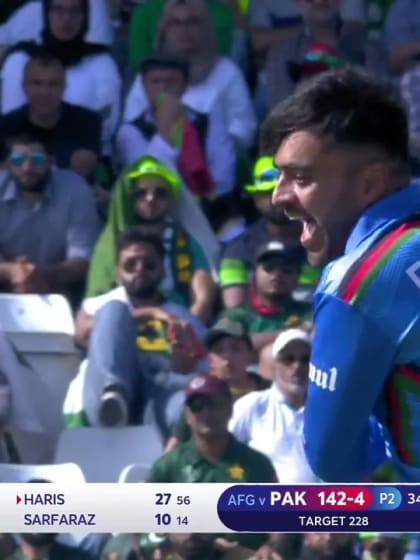 CWC19: PAK v AFG - Rashid gets Haris and Afghanistan are on top