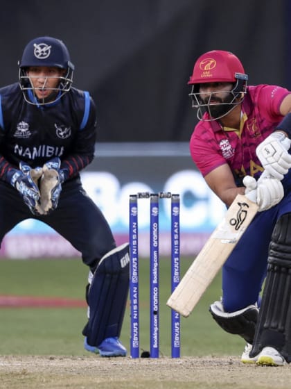 Assured Waseem sets up UAE with half-century | Namibia v UAE | T20WC 2022