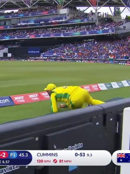 CWC19: IND v AUS - Great fielding by Glenn Maxwell to save two