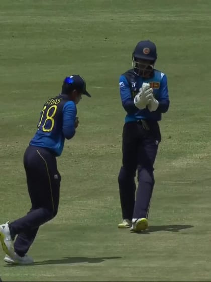 Malsha Tharupathi with a Caught Out vs. South Africa