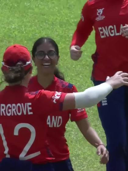 Rose Prasad with a Batting vs England Women Under-19