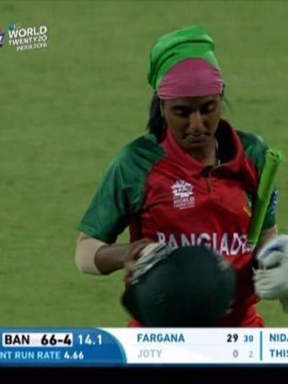 Nigar Sultana Wicket Fall BAN V PAK Video ICC Womens WT20 2016