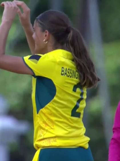 A Bryce with a Batting vs Australia Women Under-19