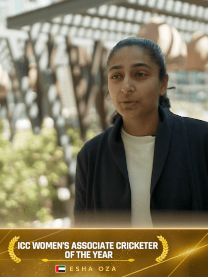 Esha Oza wins Women's Associate Cricketer of the Year | ICC Awards 2024