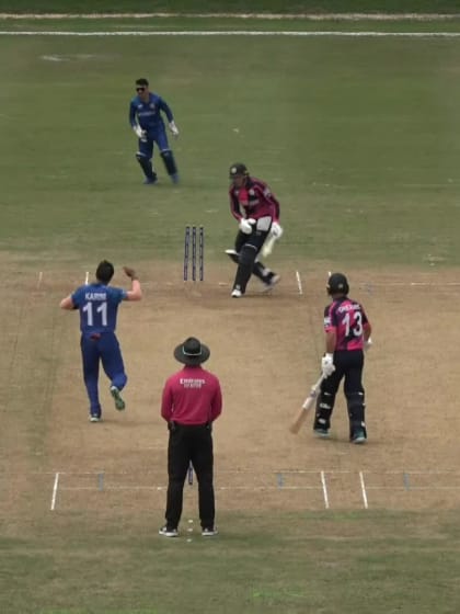 Michael Leask - Wicket - Scotland vs Afghanistan