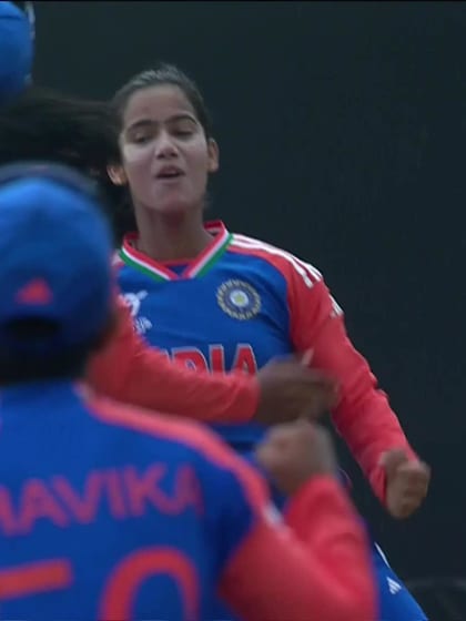 S Nazwah with a Batting vs India Women Under-19