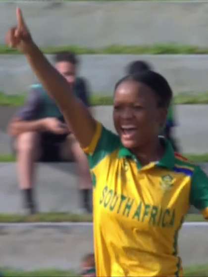 L Neely with a Batting vs South Africa Women Under-19