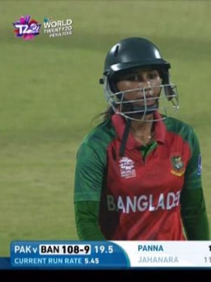 Jahanara Alam Wicket Fall BAN V PAK Video ICC Womens WT20 2016