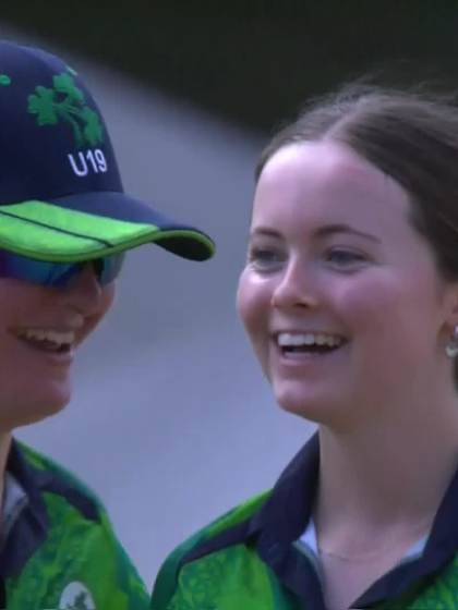 A Adekunle with a Batting vs Ireland Women Under-19