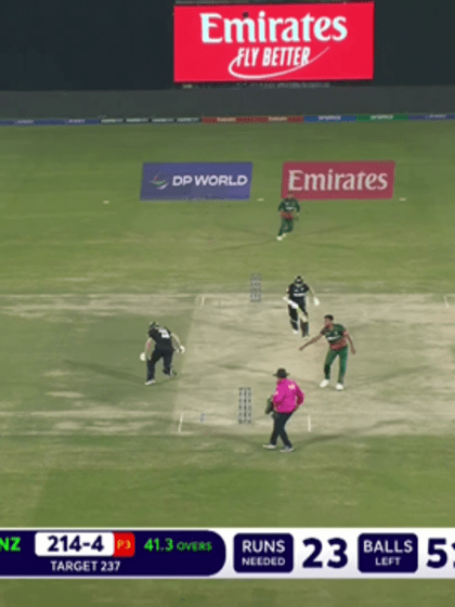 Mahmud Ullah's brilliant direct hit to dismiss Tom Latham | BAN v NZ | Champions Trophy 2025