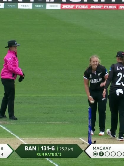 WICKET: loopy throw enough to run out Khatun