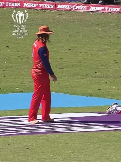 Kushal Malla - Wicket - Netherlands vs Nepal