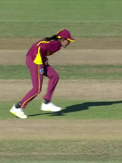 WICKET: Alam too far under a slog sweep