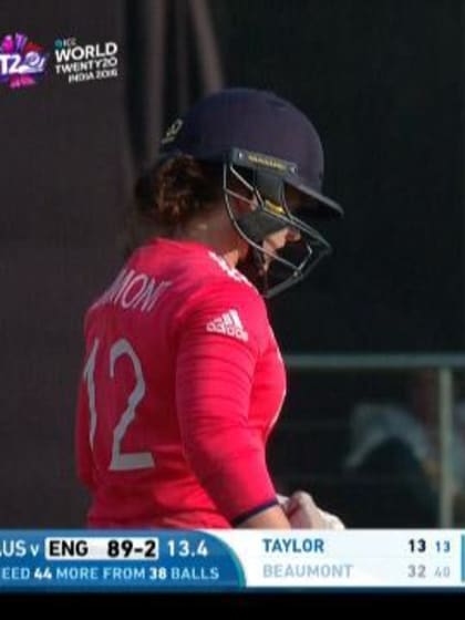 Tammy Beaumont Wicket Fall ENG V AUS Video ICC Womens WT20 2016