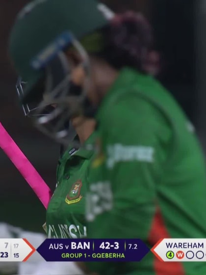 Wicket-Sobhana-Mostary-Australia-Women v Bangladesh ICC T20WC 2023