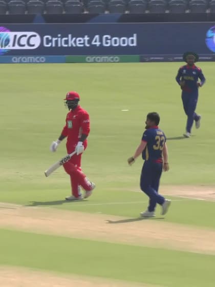 Aaron Johnson with a Batting vs. Nepal