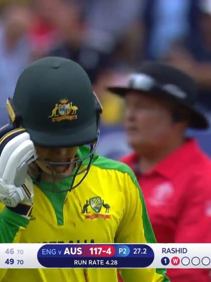CWC19 SF: AUS v ENG - Carey holes out to Vince