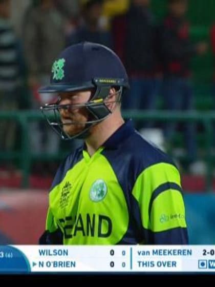 Paul Stirling Wicket Fall IRE V NET Video ICC WT20 2016