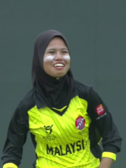 J Marasini with a Batting vs Malaysia Women Under-19