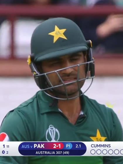 CWC19: AUS v PAK – Fakhar Zaman departs without troubling the scorers