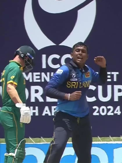 Vishwa Lahiru with a Caught Out vs. South Africa