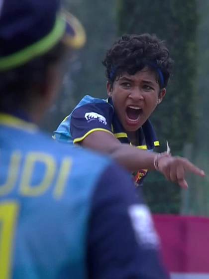 M Vinod with a Batting vs Sri Lanka Women Under-19