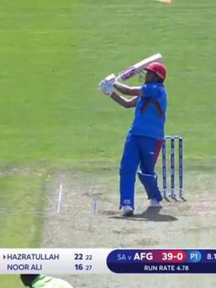 CWC 19: SA v AFG - Hazratullah caught out this time by van der Dussen 