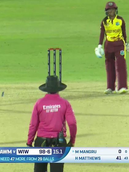 Mandy Mangru - Wicket - West Indies Women vs Australia Women