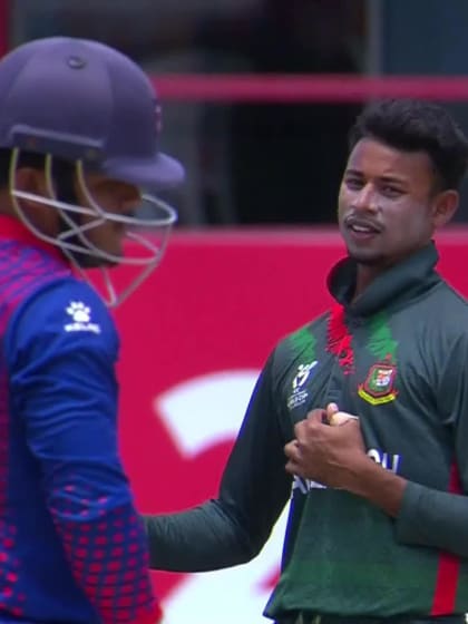 Sheikh Jibon with a Caught Out vs. Nepal