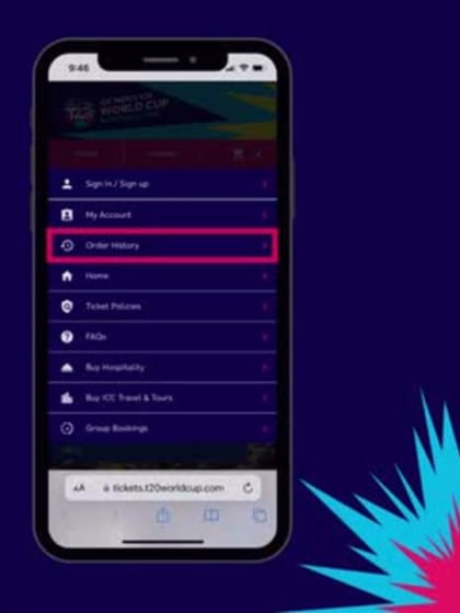 How to access your Mobile Tickets for the ICC Men's T20 World Cup!