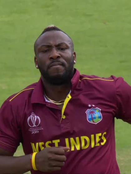 CWC19: WI v BAN - Andre Russell's knee injury