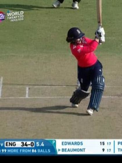 Tammy Beaumont Innings for England V Australia Video ICC Womens WT20 2016