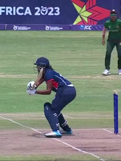 Wicket-Geetika-Kodali-Bangladesh-U19s-Women v USA-U19s-Women ICC U19W T20WC 2023