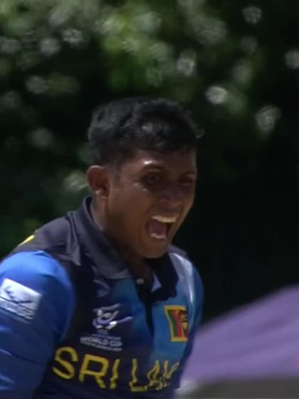 Vishwa Lahiru with a Caught Out vs. South Africa