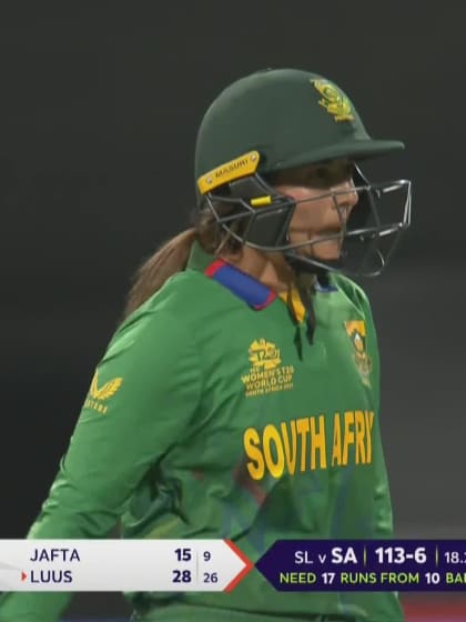 Wicket-Sune-Luus-South-Africa-Women v Sri-Lanka-Women ICC T20WC 2023