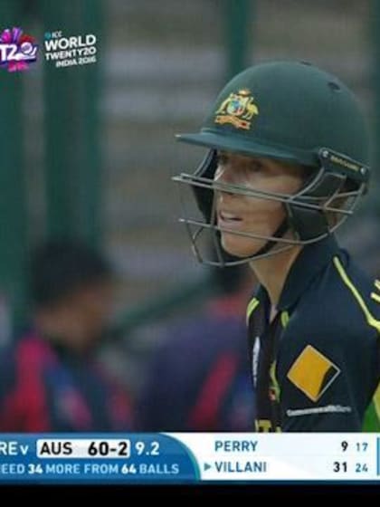 Elyse Villani Innings for Australia V Ireland video ICC Womens WT20 2016