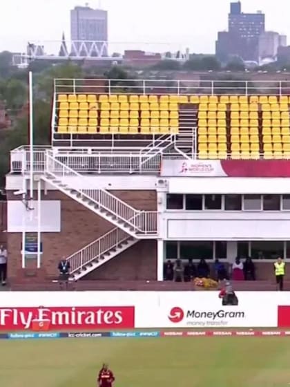WICKET: Ayesha Zafar falls to Akeira Peters for 9