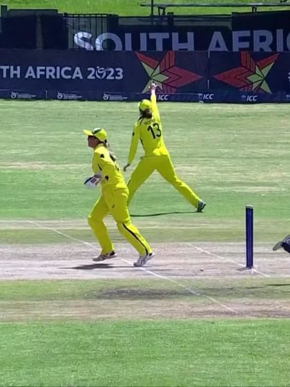 Wicket-Disha-Dhingra-Australia-U19s-Women v USA-U19s-Women ICC U19W T20WC 2023