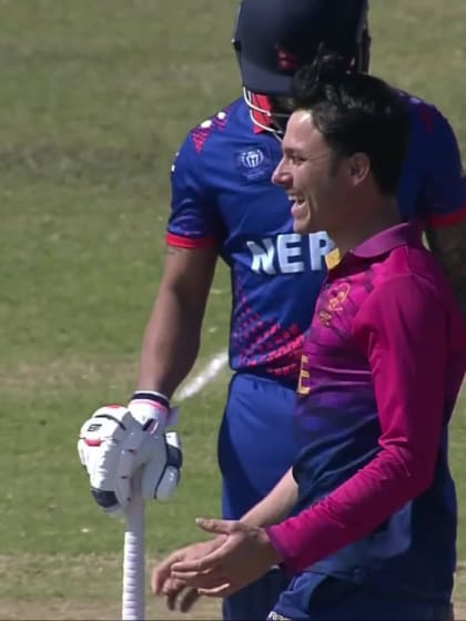 Arjun Saud - Wicket - Nepal vs UAE