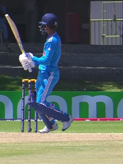 Adarsh Singh with a Four vs. New Zealand