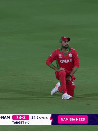 Gerhard Erasmus - Wicket - Namibia vs Oman