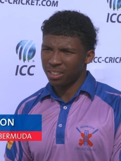 U19 CWC Americas Q: Argentina v Bermuda - POM interview with Bermuda captain Dalin Richardson