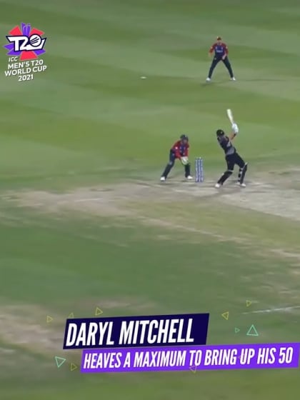 Nissan POTD: Daryl Mitchell brings up his fifty in style with a six