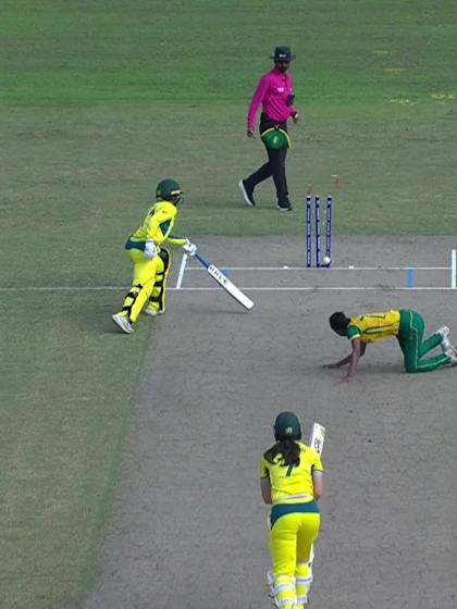 G Lyons with a Batting vs South Africa Women Under-19