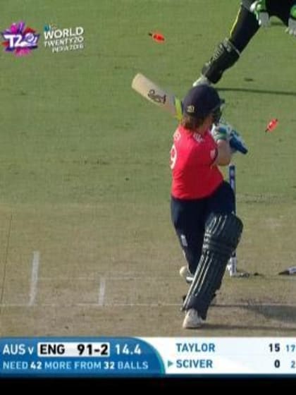 England wicket Losses v Australia Video ICC Womens WT20 2016