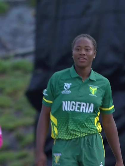 K Reyneke with a Batting vs Nigeria Women Under-19