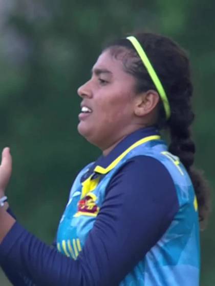 Kamalini with a Batting vs Sri Lanka Women Under-19