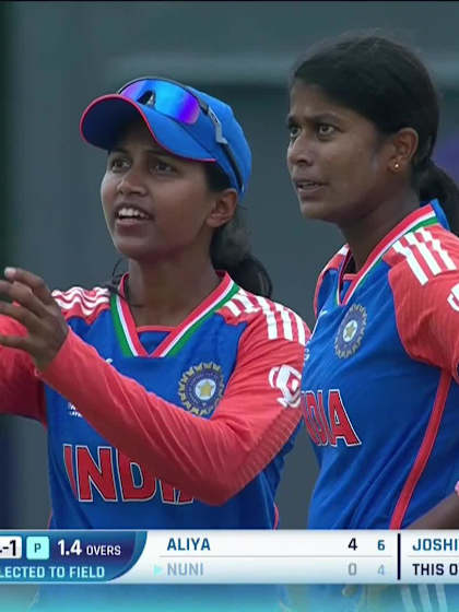 Farini Safry with a Batting vs India Women Under-19