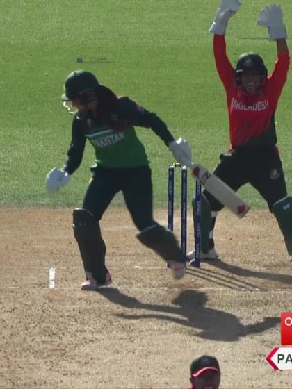 WICKET: Riaz out first ball