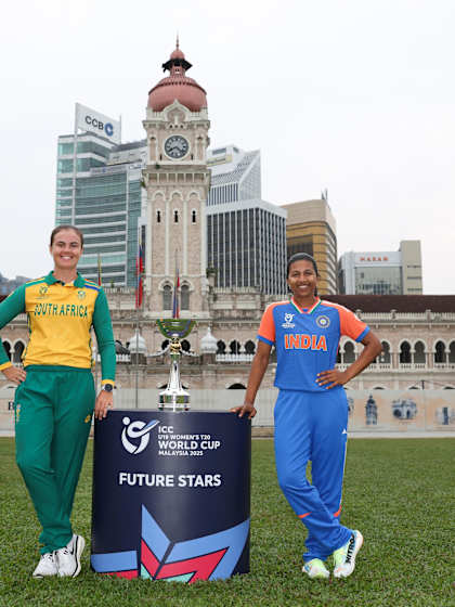 ICC U19 Women’s T20 World Cup 2025 finalists captains photo